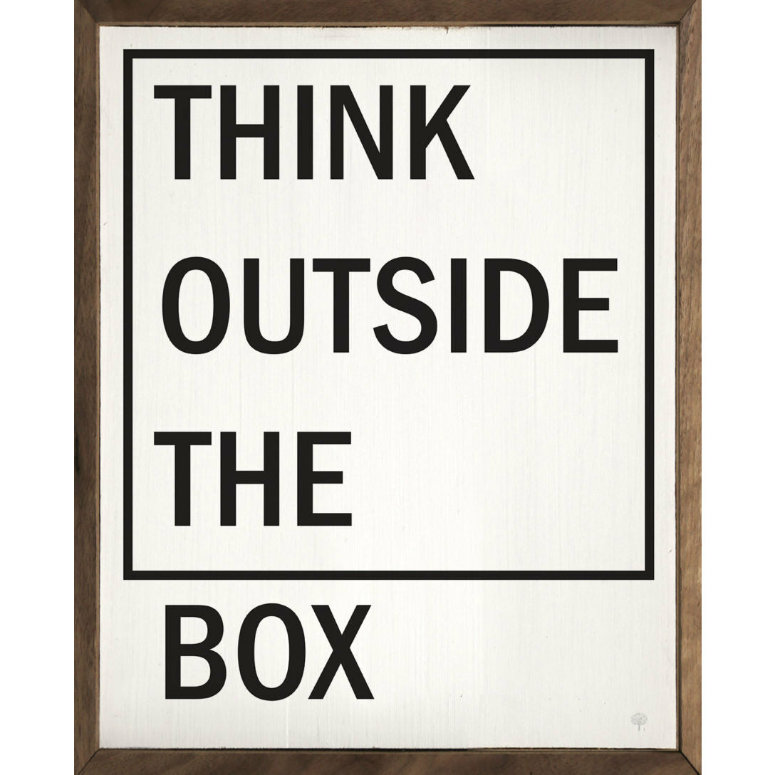 Think Outside the Box Wood Framed Print