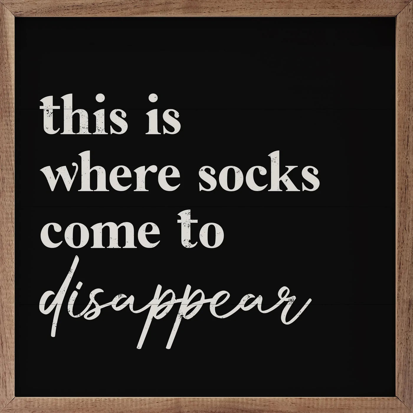 This Is Where Socks Come Wood Framed Print