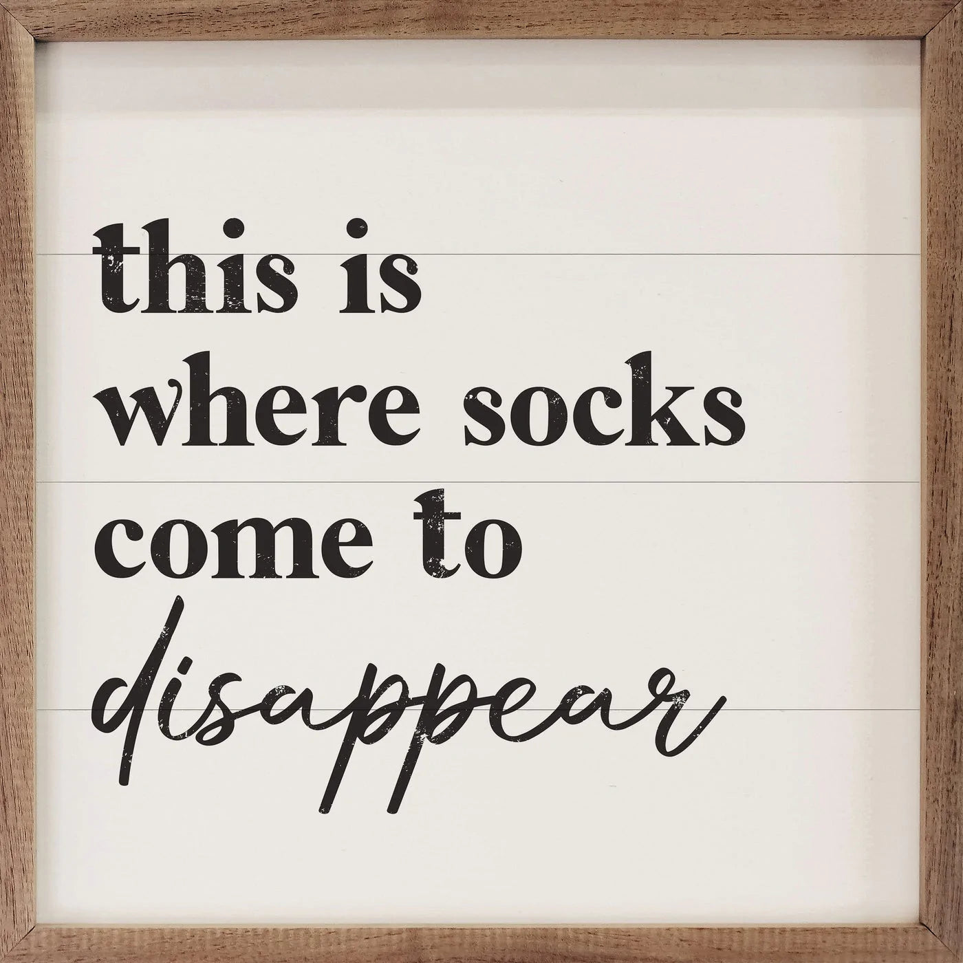 This Is Where Socks Come Wood Framed Print