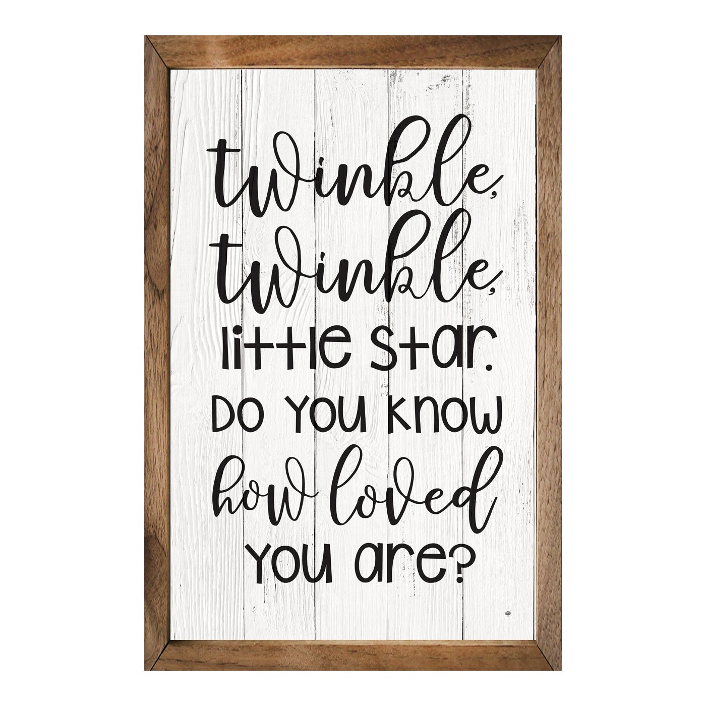 Twinkle Twinkle Little Star Wood Framed Print