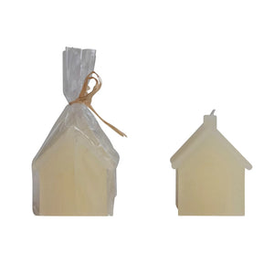 Unscented House Shaped Candle Cream