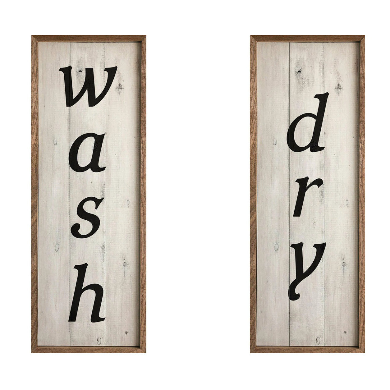 Vertical Wash Dry Wood Framed Print