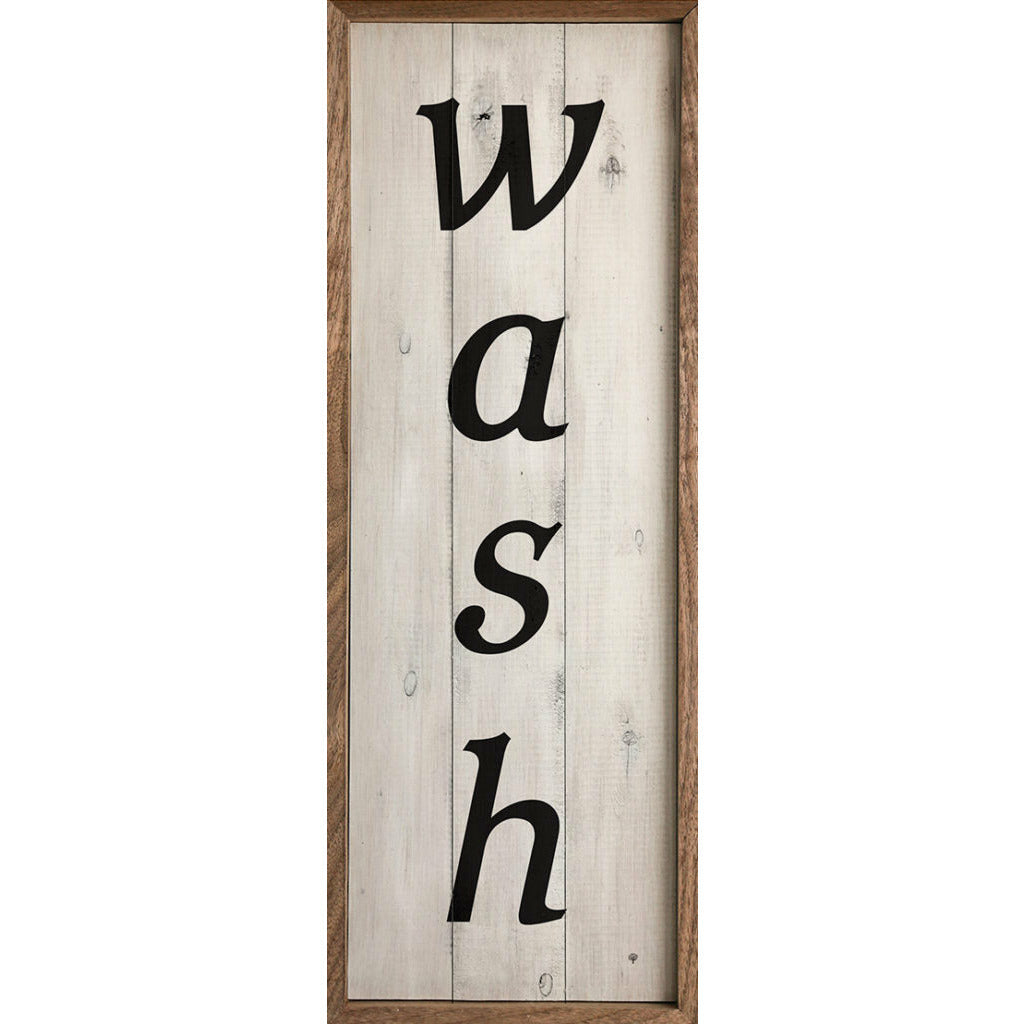 Vertical Wash Dry Wood Framed Print