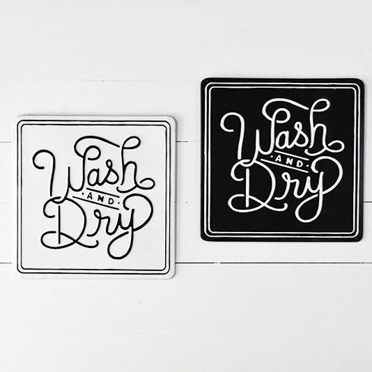 Wash & Dry Metal Sign