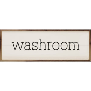 Washroom Wood Framed Print
