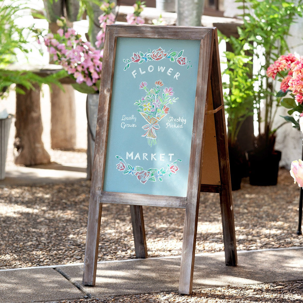 Blackboard Slate Wedding Outdoor Sidewalk Sign Tabletop Easels