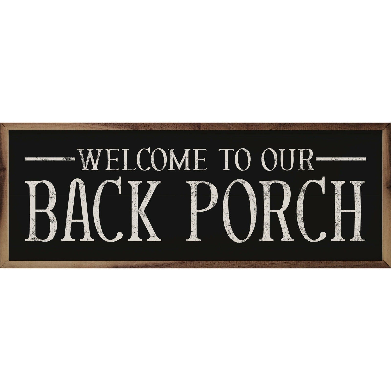 Welcome To Our Back Porch Wood Framed Print