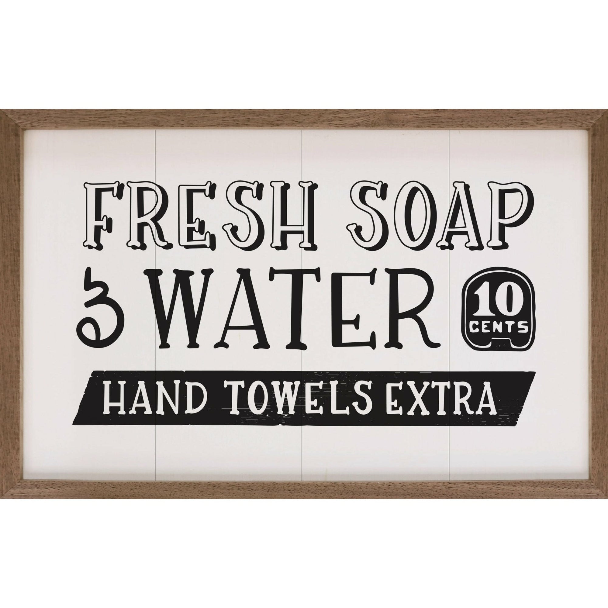 Whimsical Fresh Soap & Water Wood Framed Print