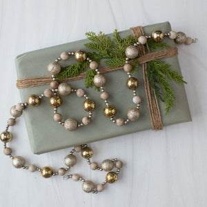 White, Gold And Silver Ball Garland