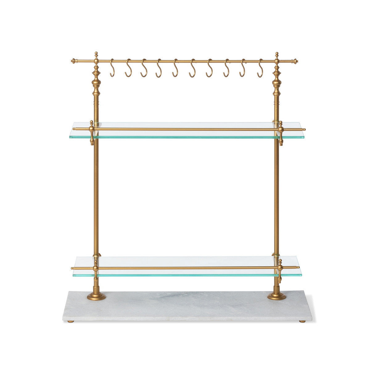 White Marble & Brass Bistro Rack