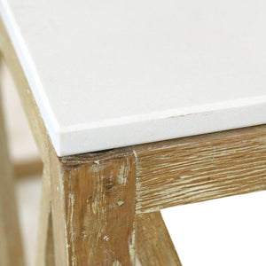 White Marble Side Table