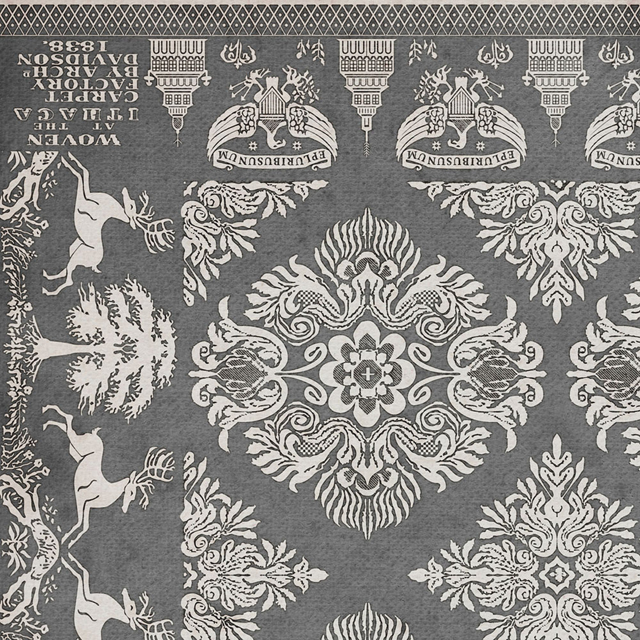 Williamsburg Archibald The Grey Monk Vinyl Floor Cloth