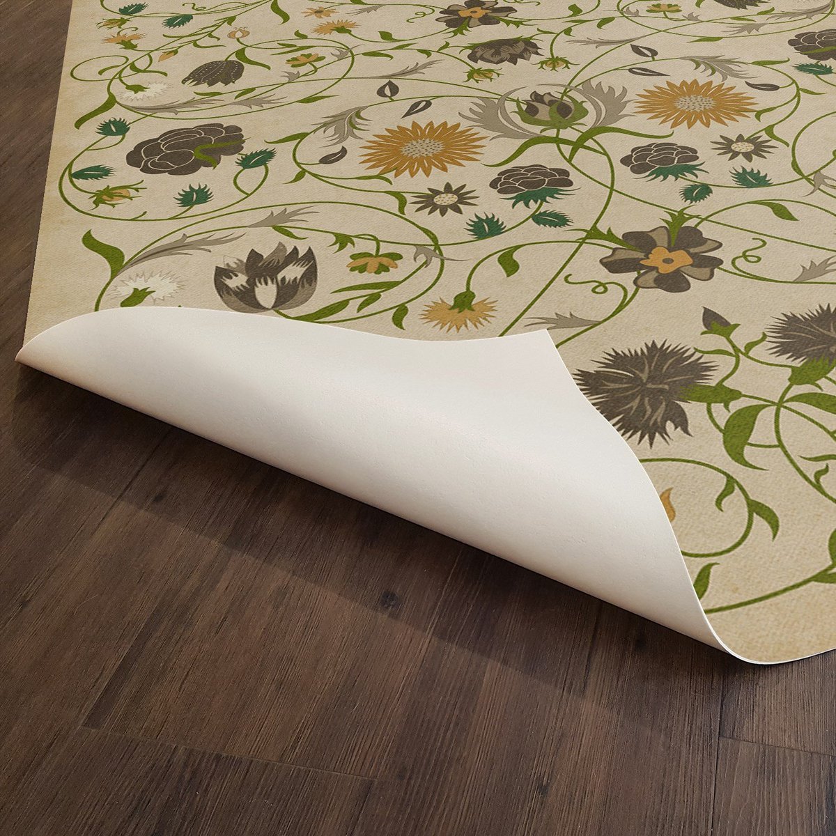 Williamsburg Floral Martha Vinyl Floor Cloth