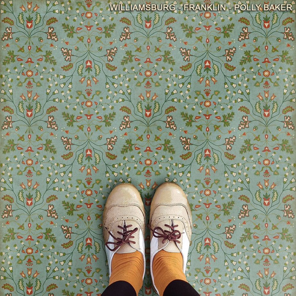 Williamsburg Franklin Polly Baker Vinyl Floor Cloth
