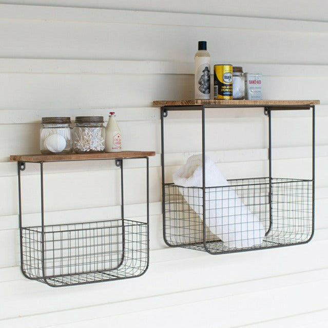 Wire Basket Shelf Set