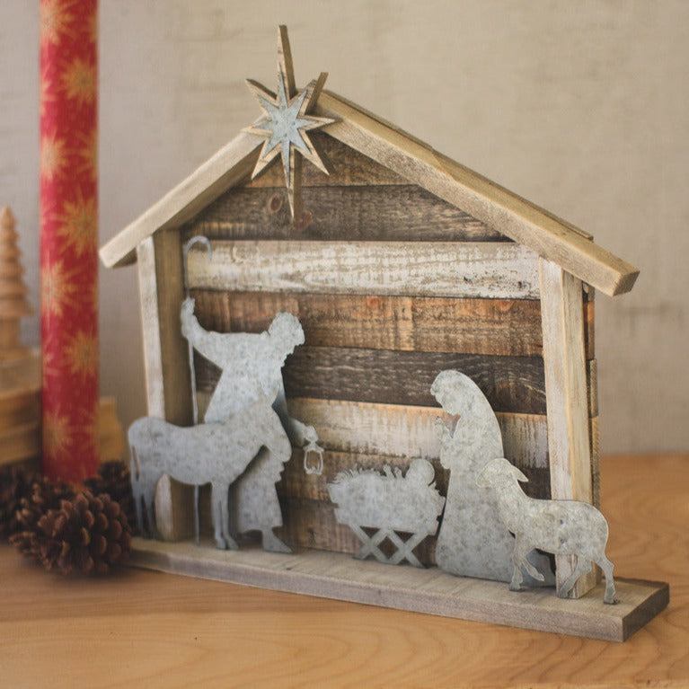 Wood & Metal Nativity