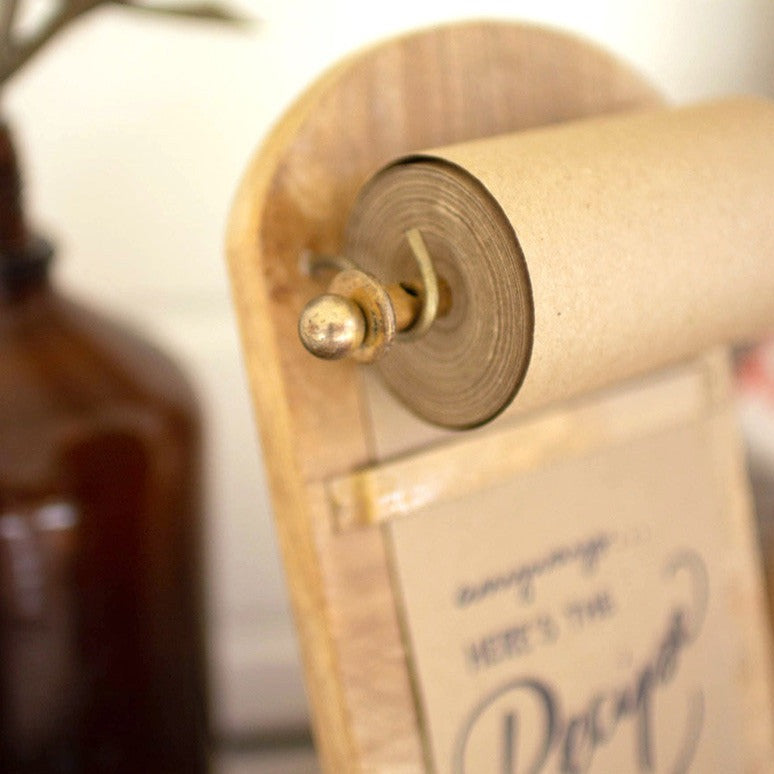 Wooden Tabletop Note Roll