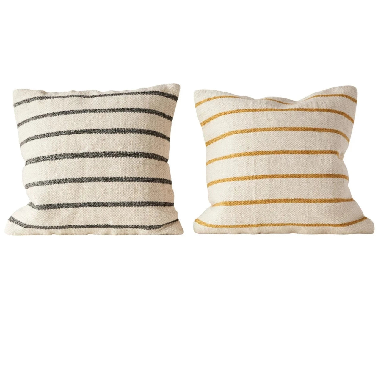 Woven Wool Blend Striped Pillow