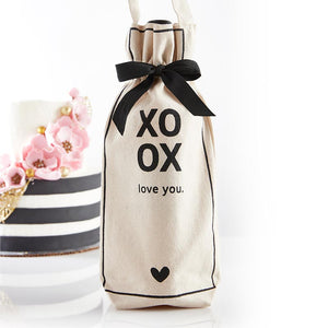 XOXO Canvas Wine Bag