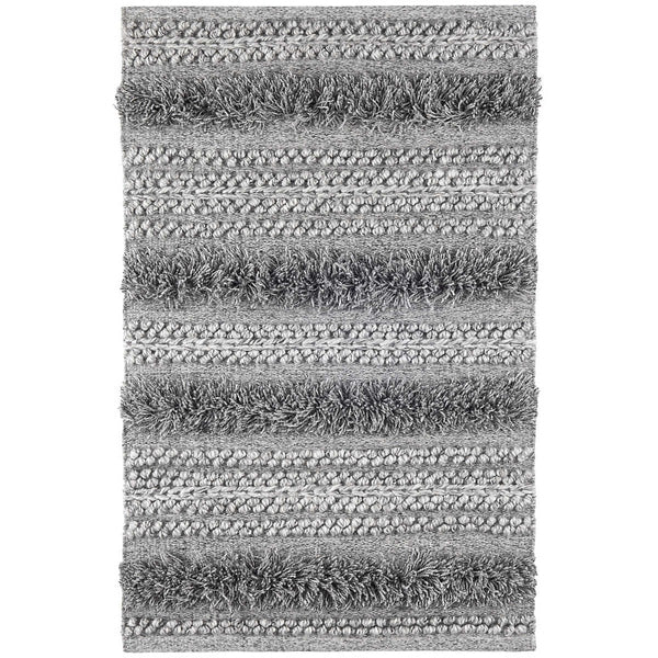 Zhara Stripe Grey Handwoven Indoor/Outdoor Rug