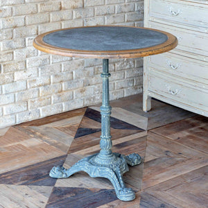 Zinc Top Round Cafe Table